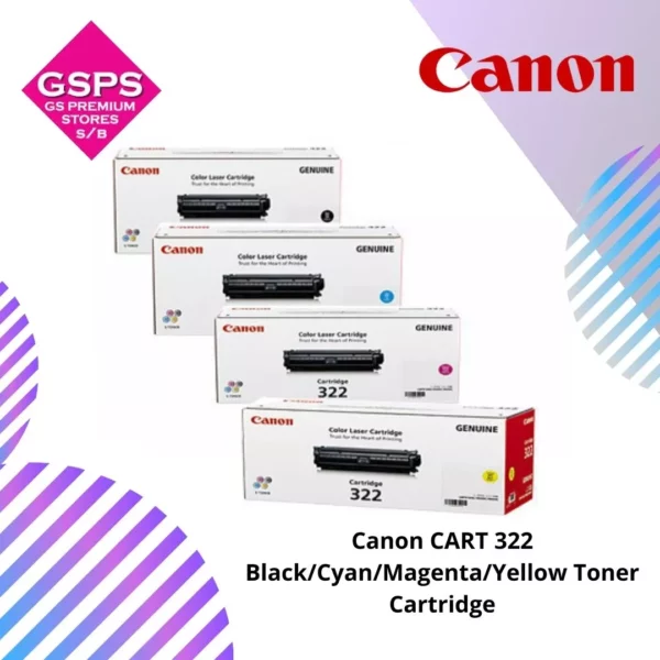 Canon 322 Color Laser Toner Full Set