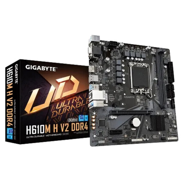 GIGABYTE H610M H V2 DDR4 13th Gen and 12th Gen Micro ATX Motherboard